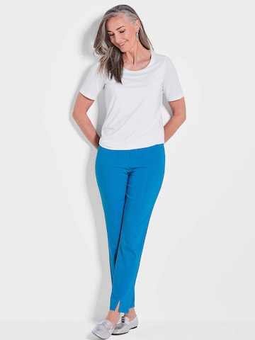 Goldner Slimfit Broek in Blauw: voorkant