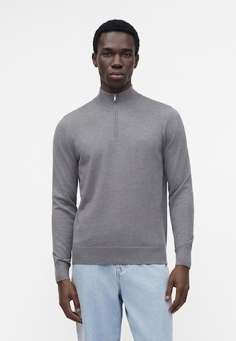 BOSS Sweater 'Ebenji' in Grey: front