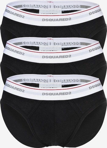 Slip di DSQUARED2 in nero: frontale
