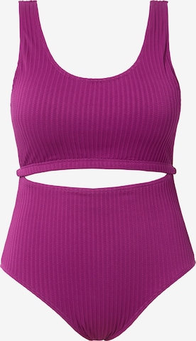 Studio Untold T-shirt Badpak in Lila: voorkant