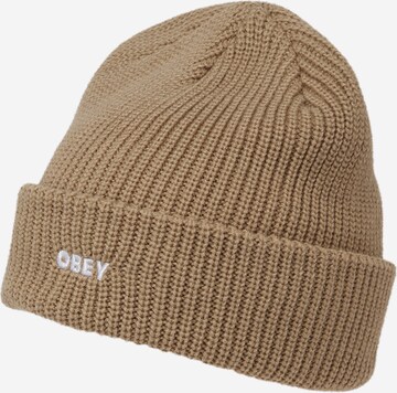 Obey Beanie 'Future' in Beige: front