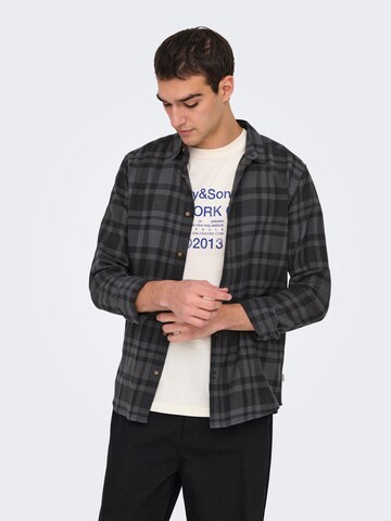 Only & Sons Slim fit Overhemd 'ONSGUDMUND' in Zwart