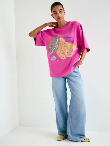 Next Тениска 'Beaded Banana' в розово