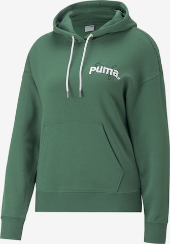 Sweat-shirt PUMA en vert : devant