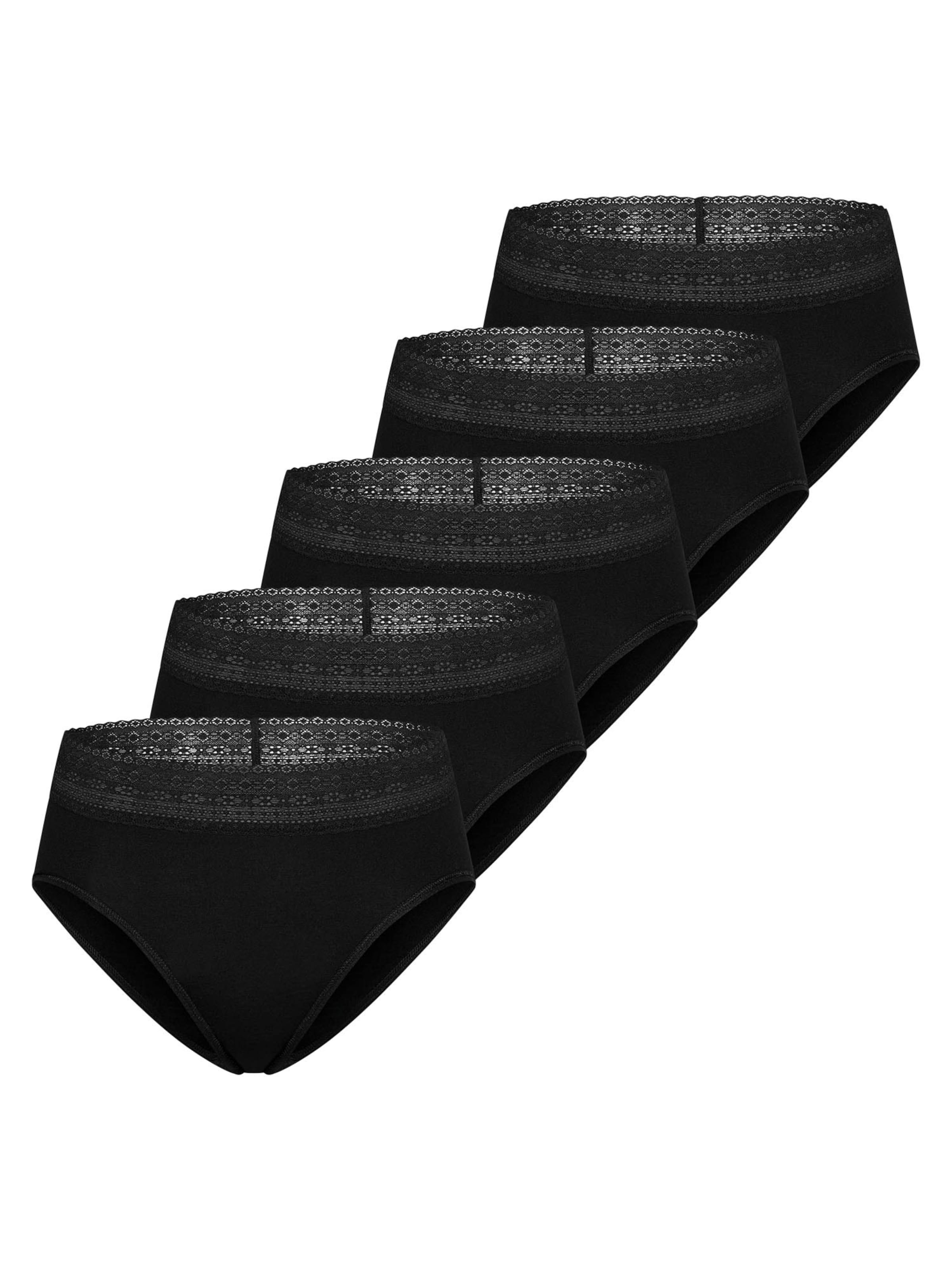Mey Slip 'Modal Lace'‌‌ in Schwarz: Vorderseite