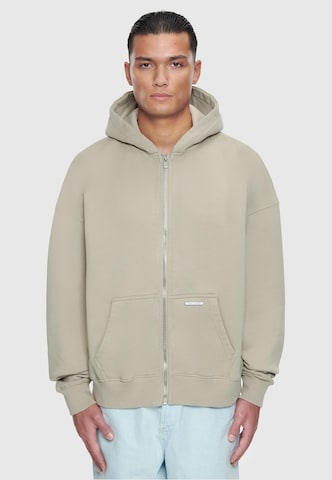 Veste de survêtement 'Bazix Republiq' Dropsize en gris : devant