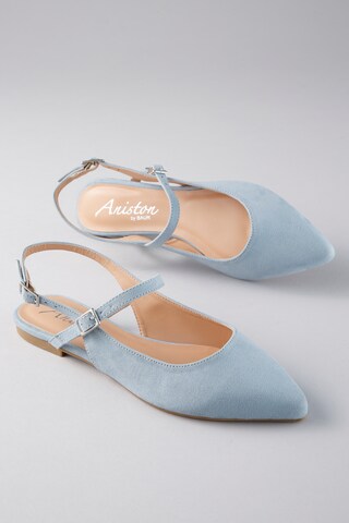 Aniston T-Bar Sandals in Blue