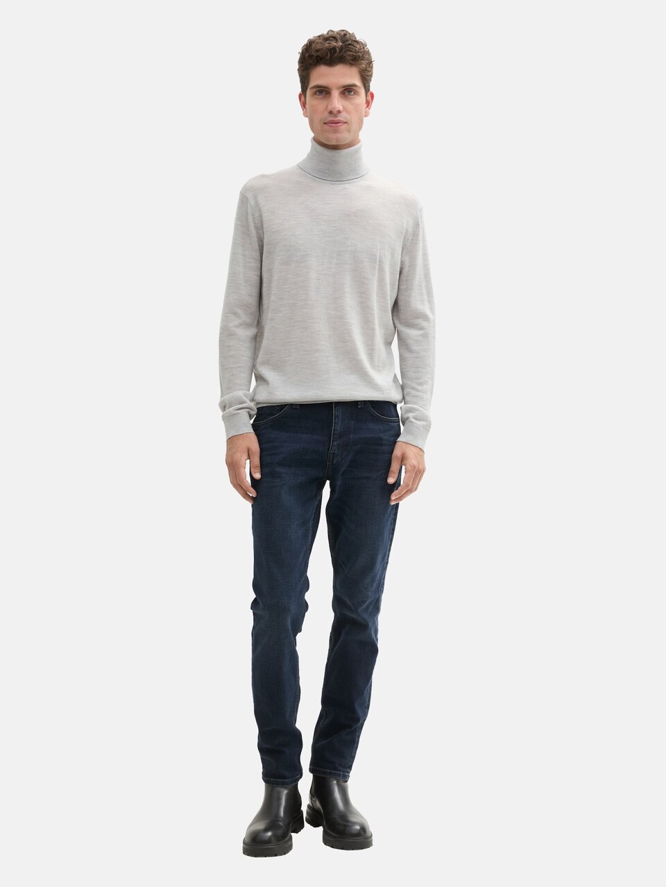 Slimfit Jeans 'Josh' de la TOM TAILOR pe albastru: față