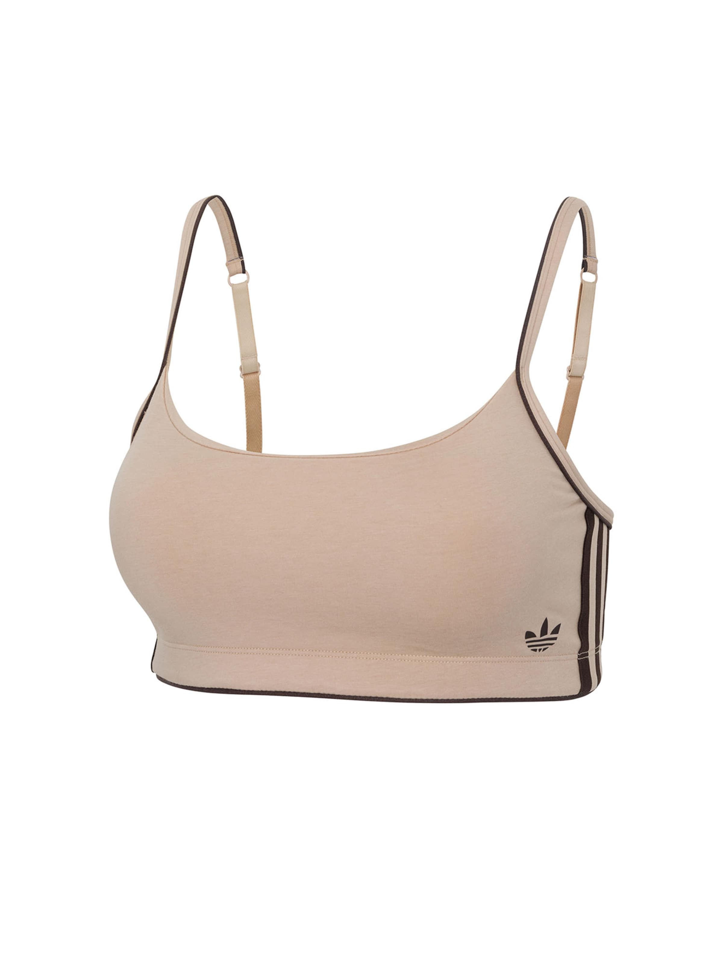 Soutien-gorge ' Adicolor Comfort Flex ' ADIDAS ORIGINALS en beige : devant