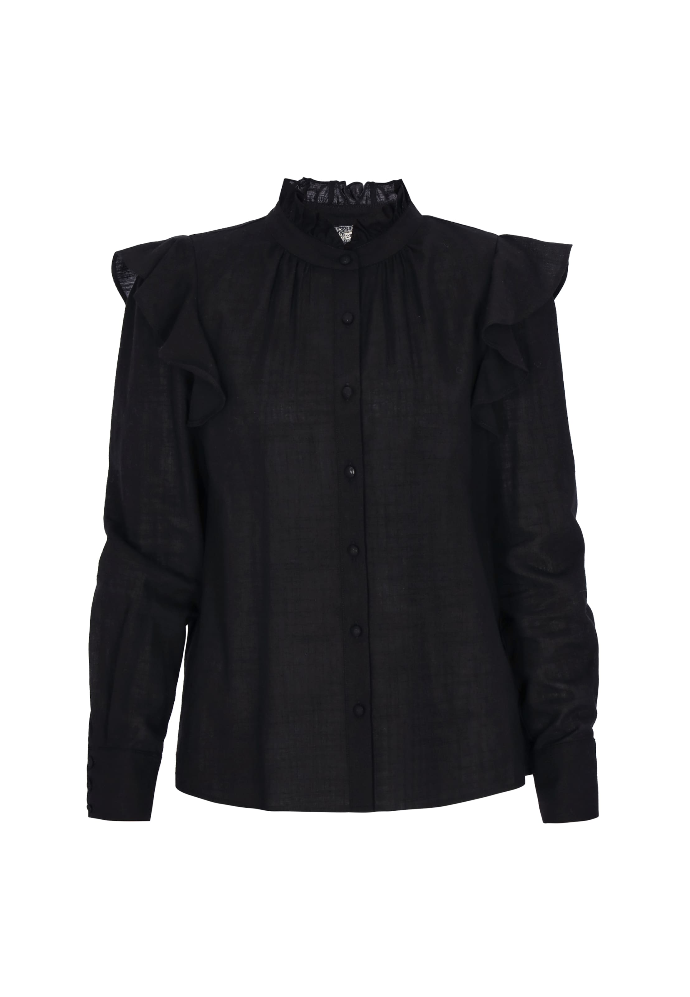 DreiMaster Vintage Blouse in Zwart: voorkant