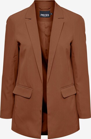 PIECES Blazer 'PCBOZZY' in Brown: front