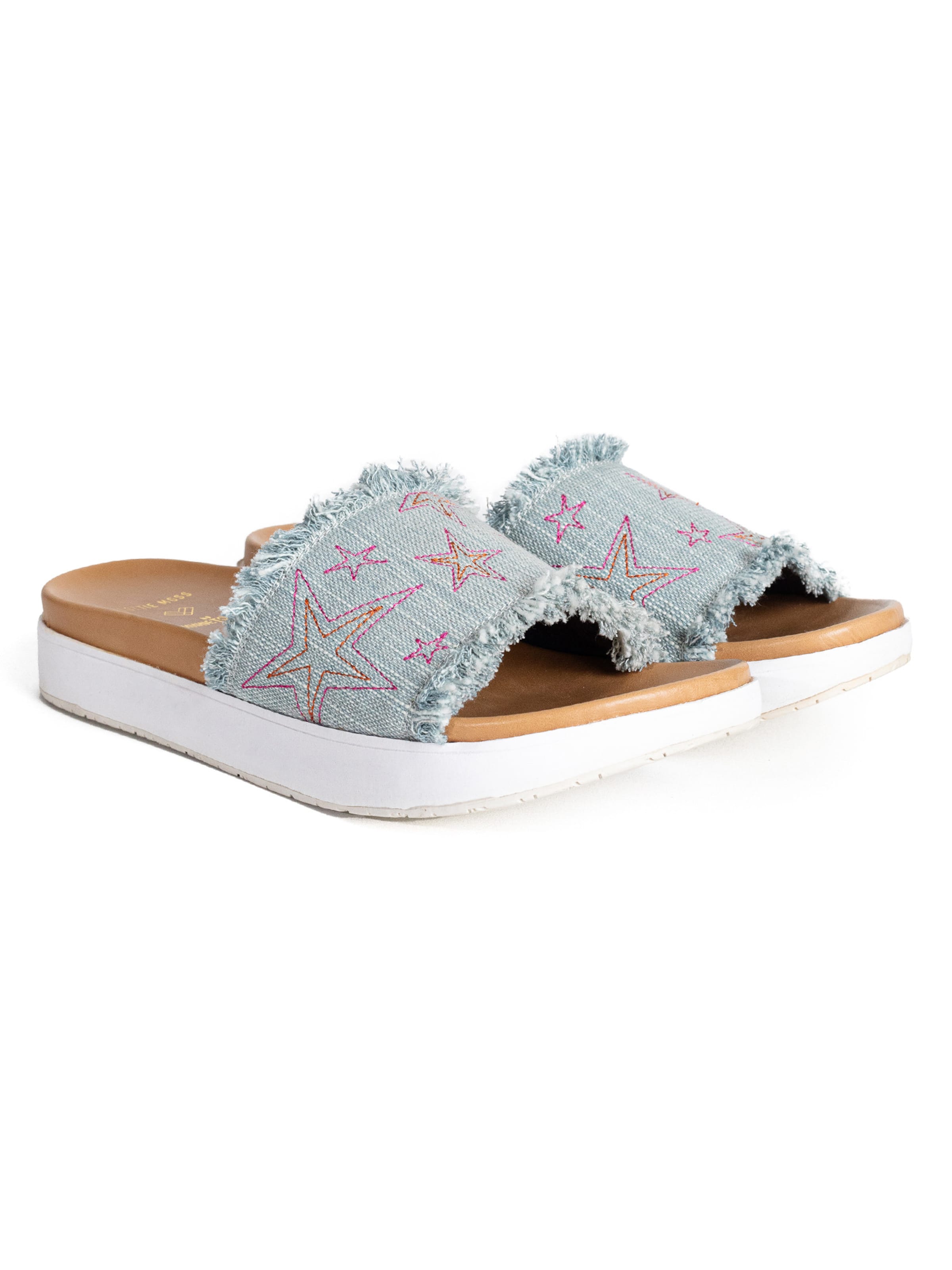 Mule 'Abbey' Minnetonka en bleu