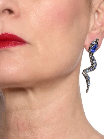 Addicted2 Náušnice 'Moire orecchini serpente blue' – modrá