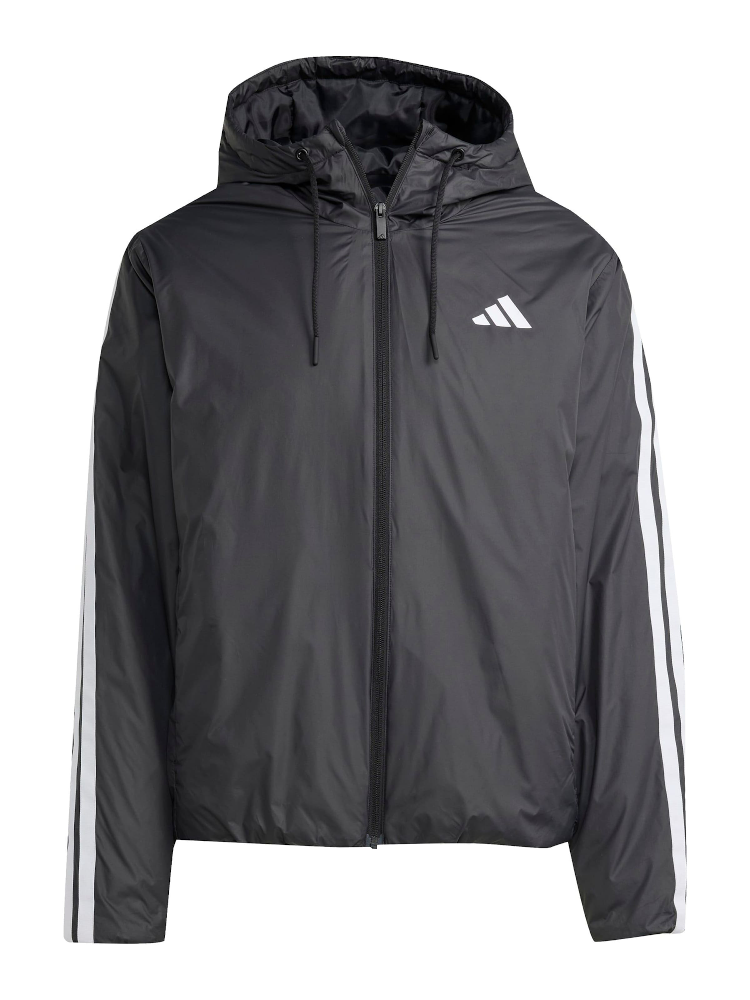 ADIDAS SPORTSWEARSportska jakna 'ESS' - crna boja: prednji dio