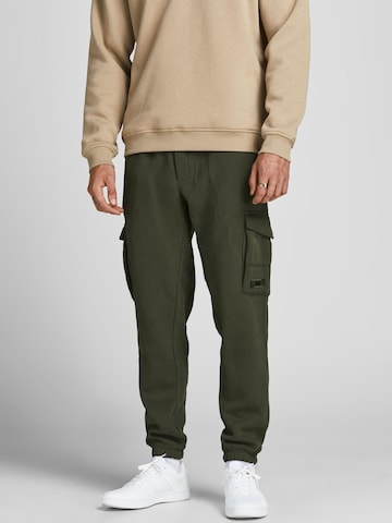 JACK & JONES Tapered Cargobroek 'Gordon' in Groen: voorkant