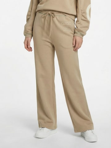 Largi Pantaloni 'Gunda' de la Guido Maria Kretschmer Women pe bej: față