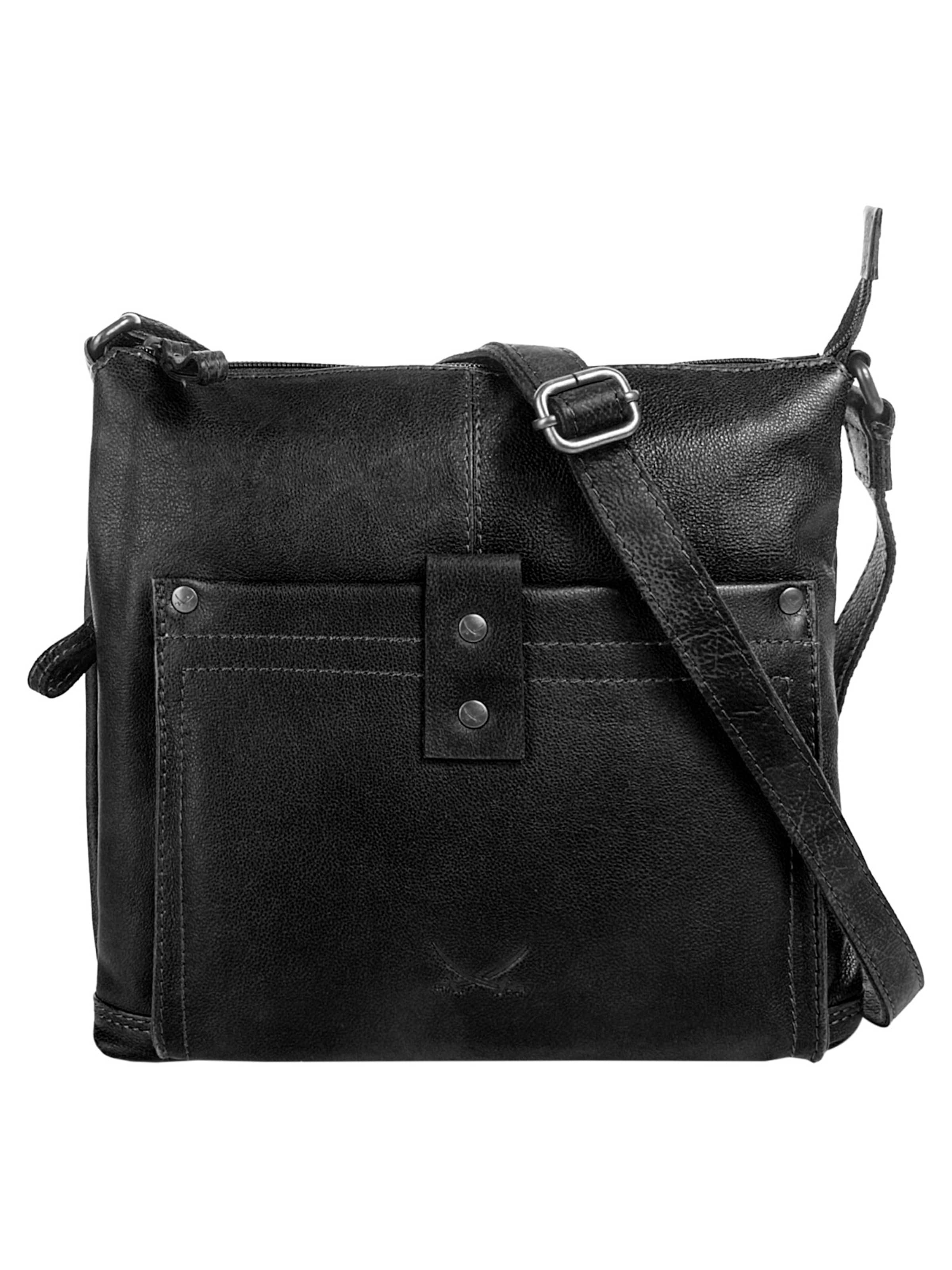 SANSIBAR Crossbody Bag in Black: front