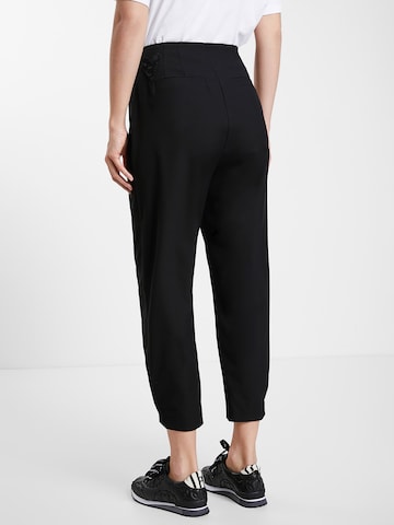 Desigual Tapered Pleat-Front Pants 'Kavala' in Black
