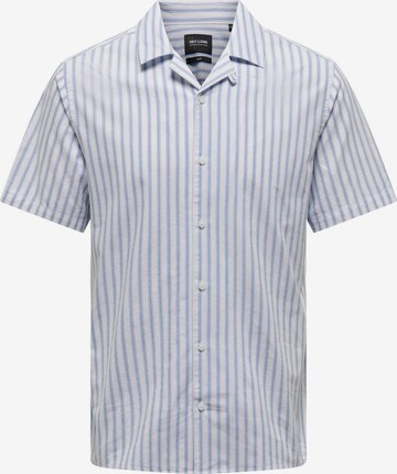 Coupe regular Chemise 'ALVARO' Only & Sons en bleu : devant