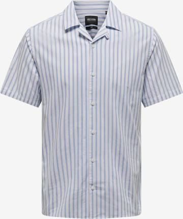 Only & Sons Regular fit Button Up Shirt 'ALVARO' in Blue: front