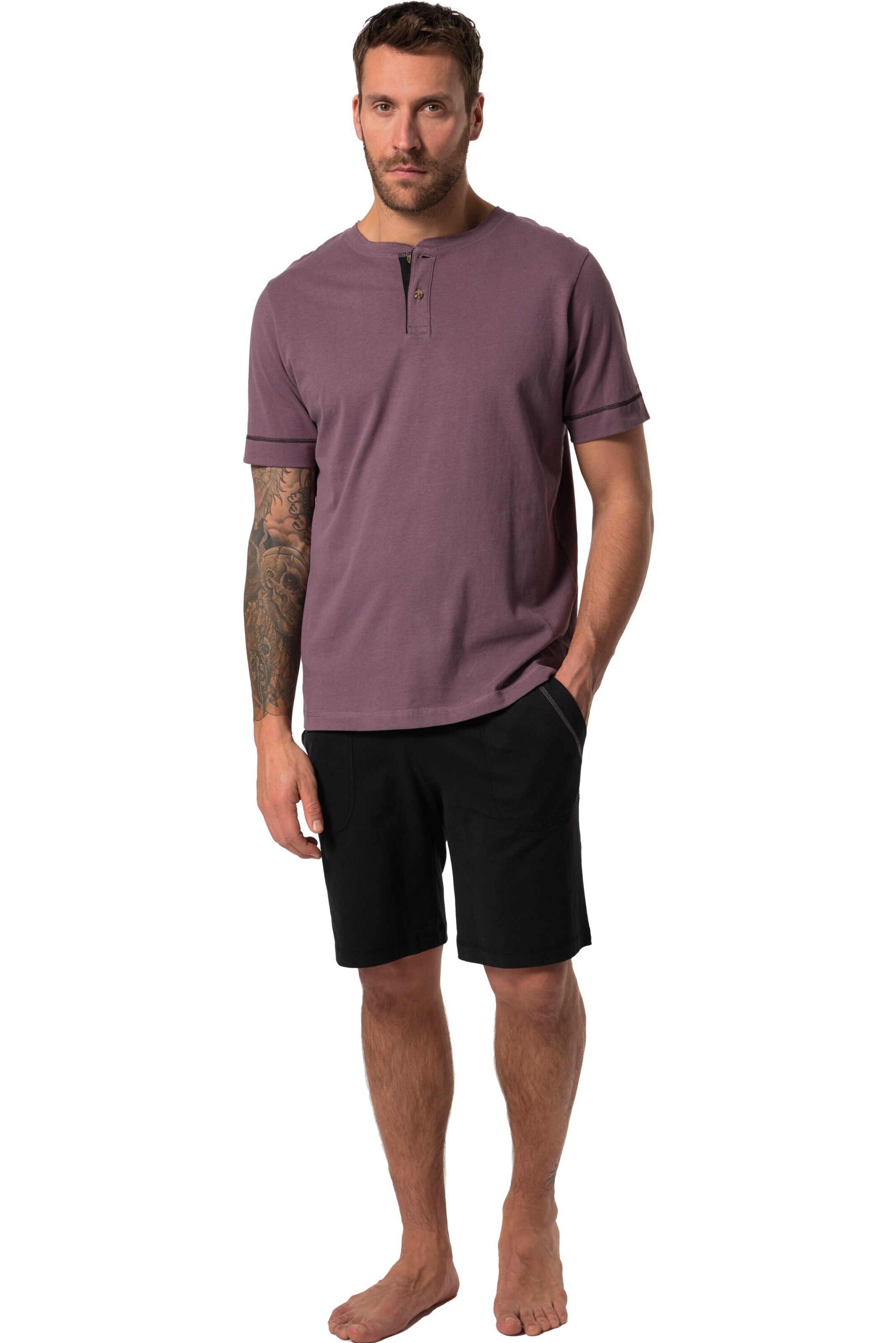 JP1880 Pyjama kort in Lila: voorkant