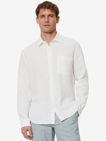 Regular fit Camicia di Marc O'Polo in bianco: frontale