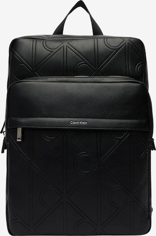 Sac à dos 'EMBLEM' Calvin Klein en noir : devant
