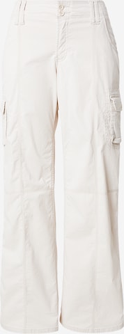 HOLLISTERLoosefit Cargo hlače - bijela boja: prednji dio