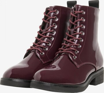 Urban Classics Lace-Up Ankle Boots in Red