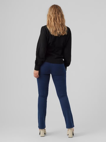 MAMALICIOUS Flared Jeggings 'Mine' in Blauw