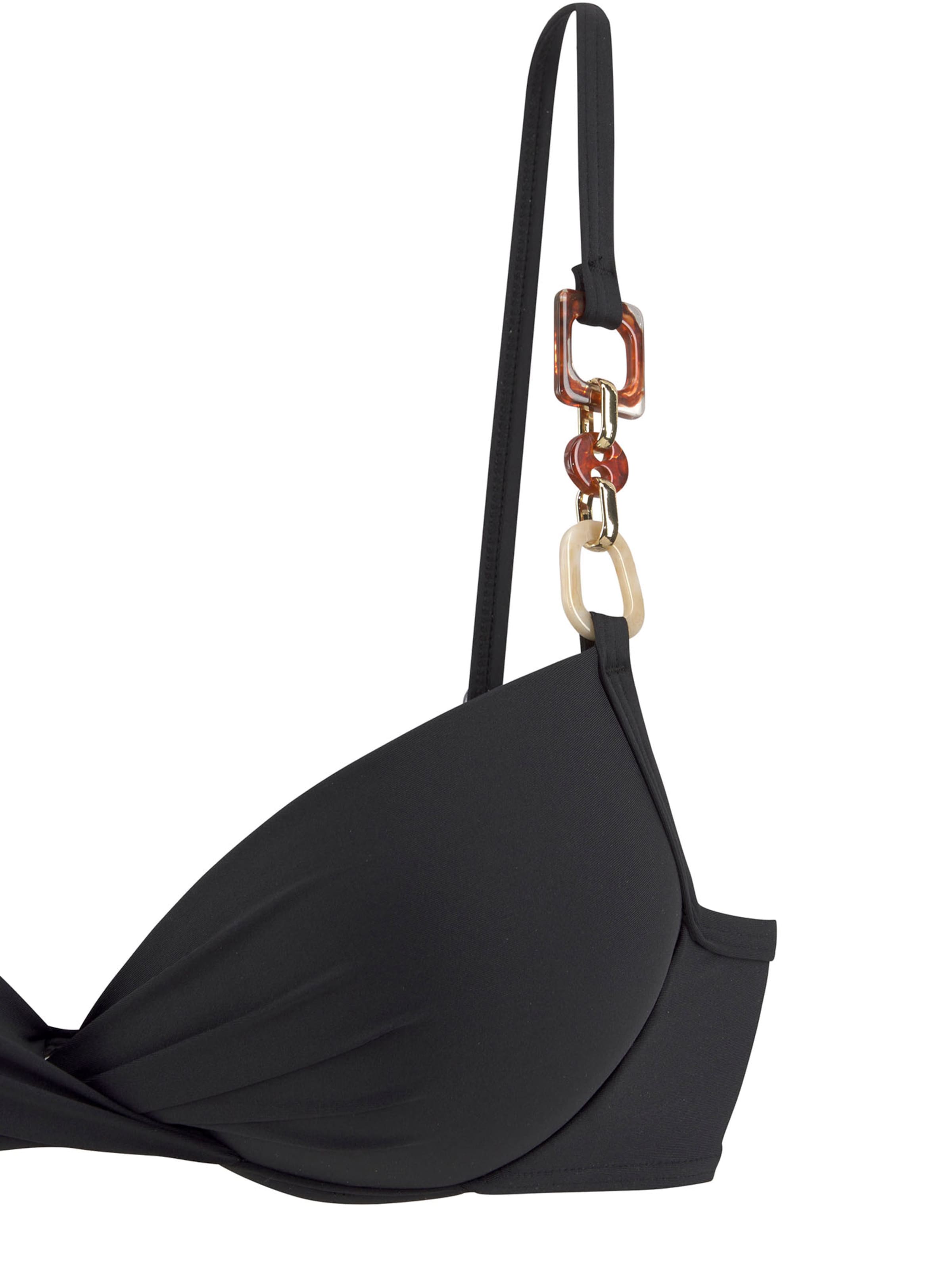 LASCANA Бюстгальтер под футболку Верх бикини в Черный