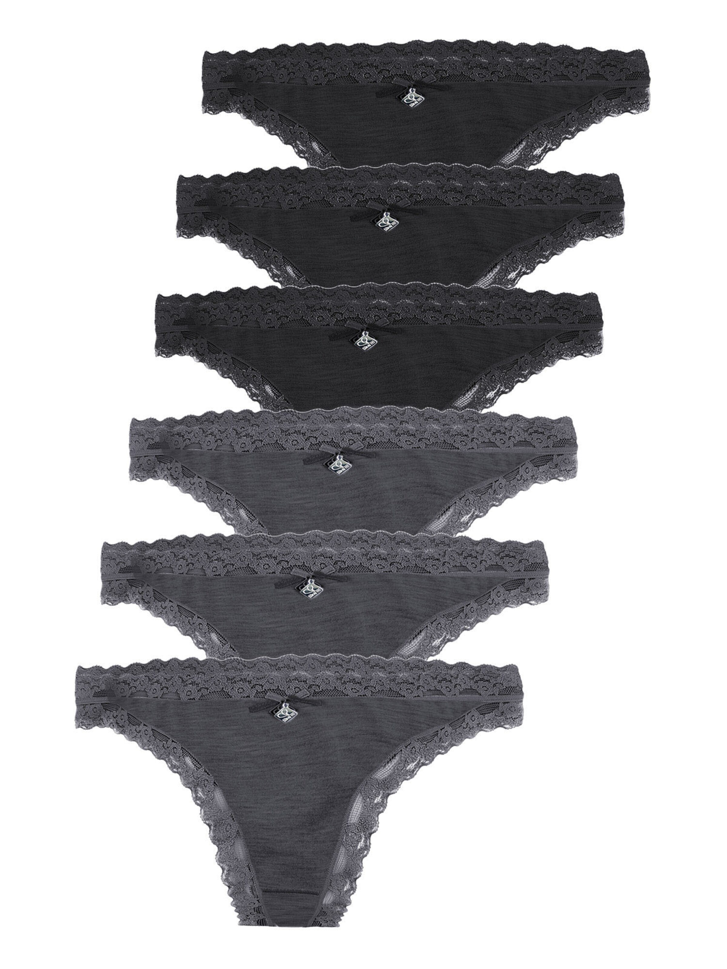 like it! Thong 'Kim' in Grey: front