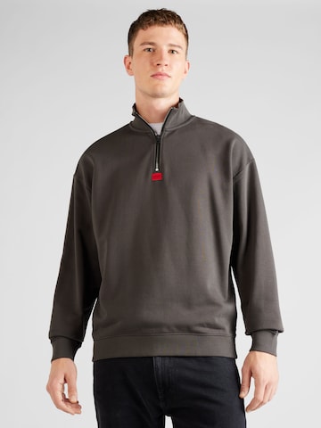 HUGO Red Sweatshirt 'DURTY' in Grey: front