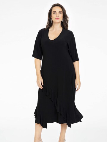 Yoek Dress ' Dolce ' in Black: front