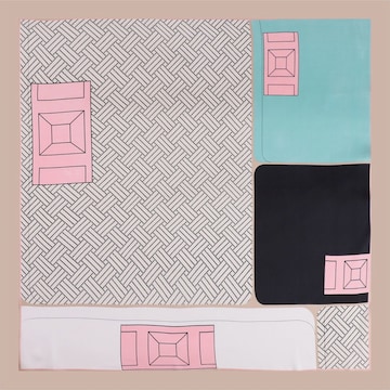 Foulard 'YOUCHIC' di 19V69 ITALIA in beige: frontale