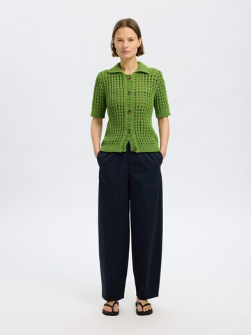 SELECTED Gebreid vest in Groen