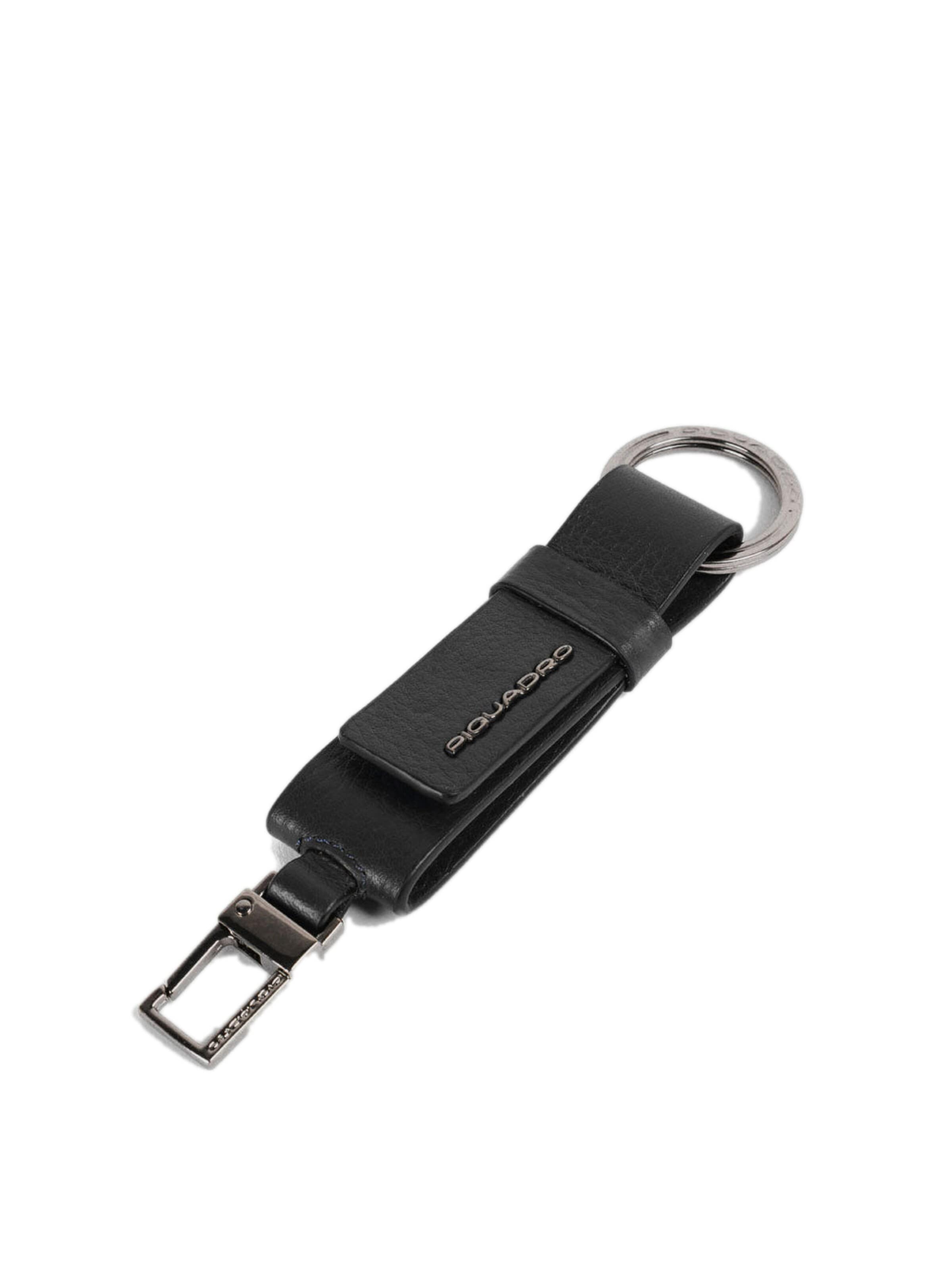 Piquadro Sleutelhanger in Zwart: voorkant