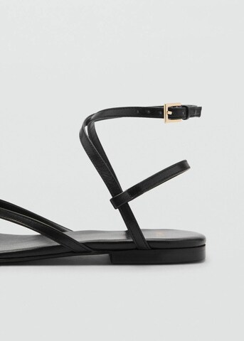 MANGO Strap Sandals 'Ful' in Black