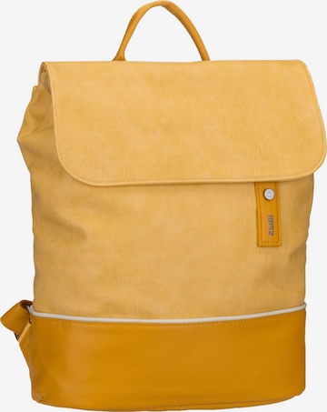 ZWEI Backpack ' Jana JR13 ' in Yellow: front