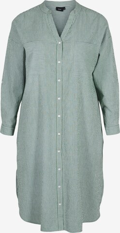 Zizzi Košilové šaty 'Calene' – zelená: přední strana