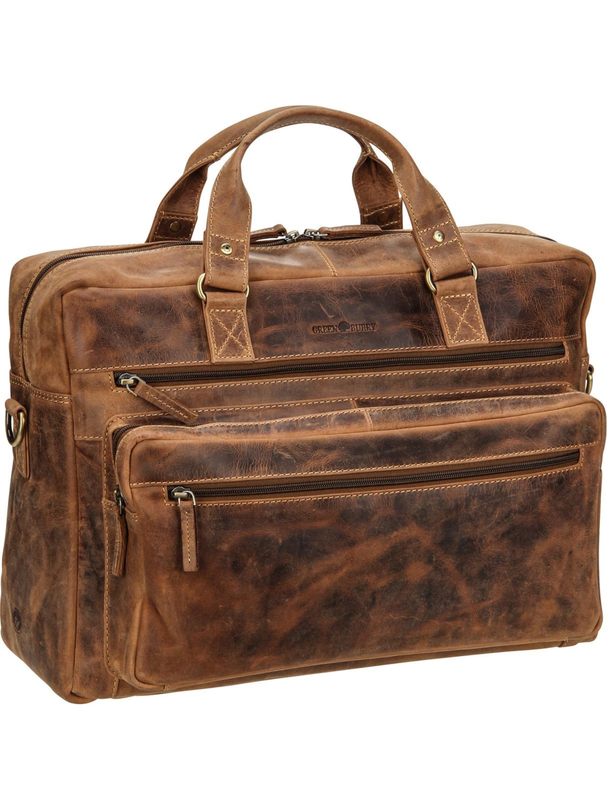 Borsa portadocumenti 'Vintage 1539' di GREENBURRY in marrone: frontale