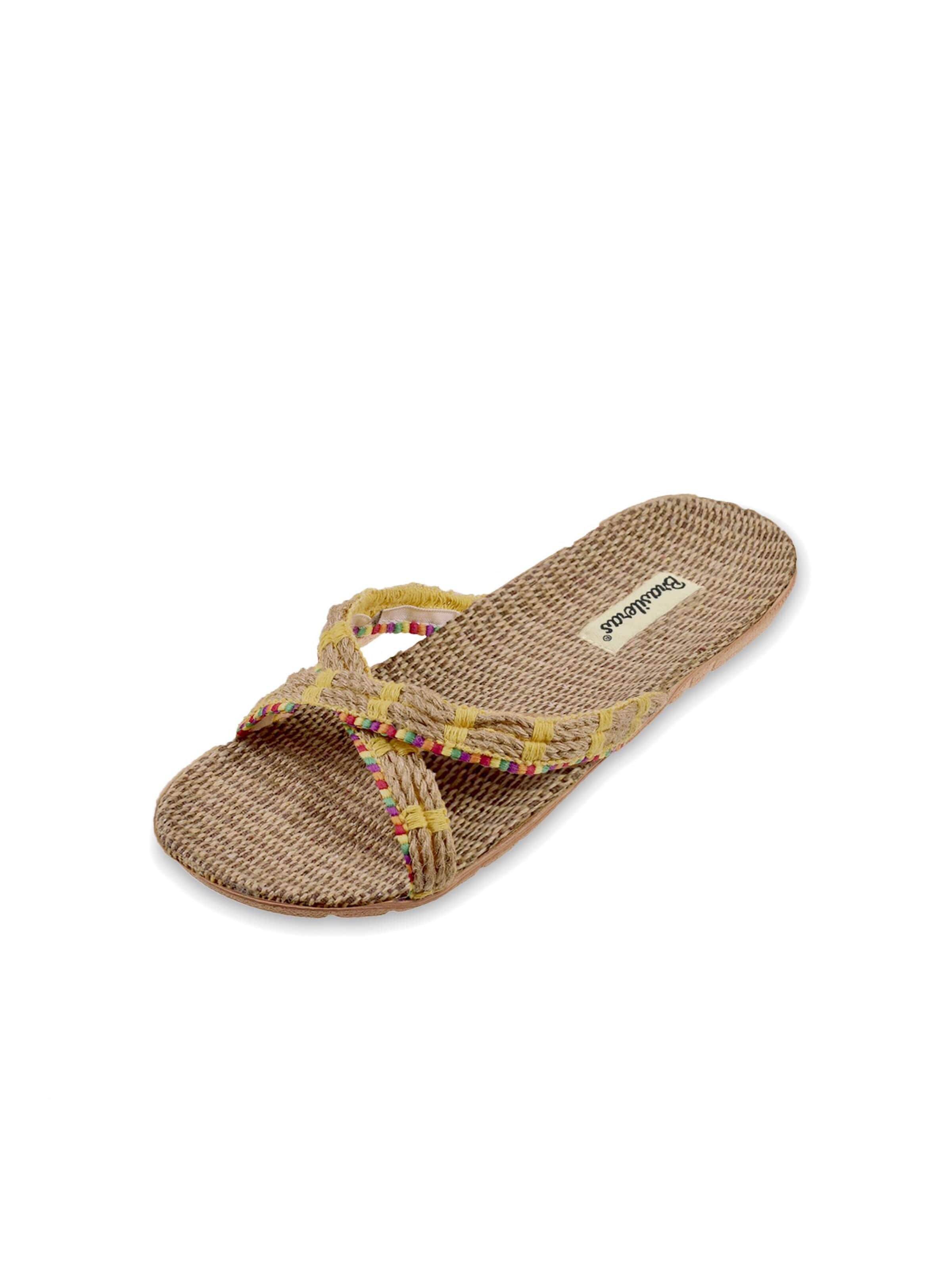 Brasileras - Sandália 'Amelia' em amarelo