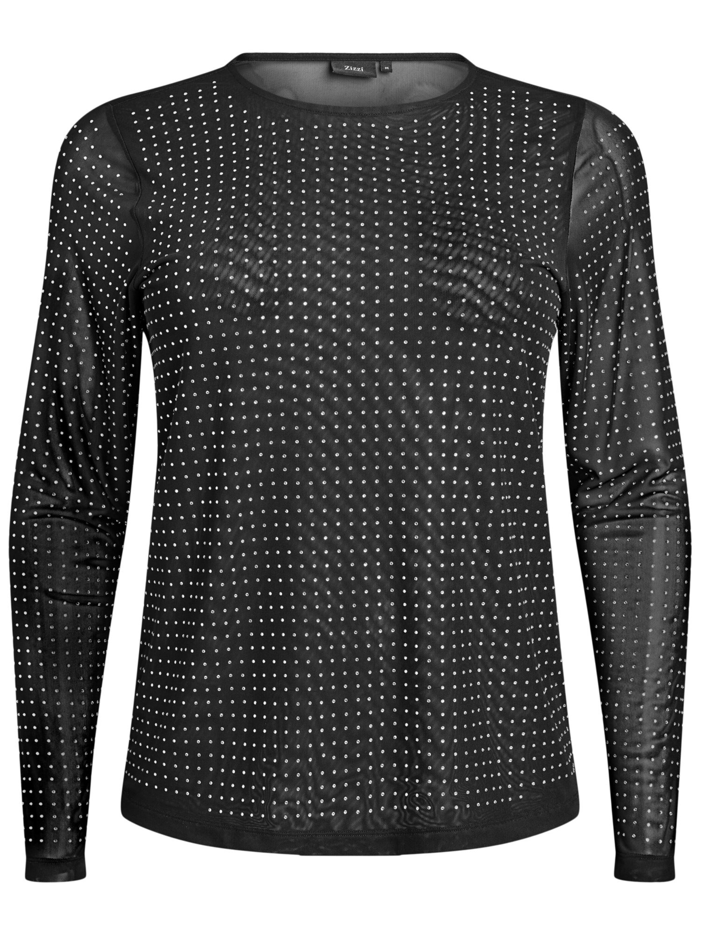 Zizzi Koszulka 'Mdina' w kolorze czarny: przód