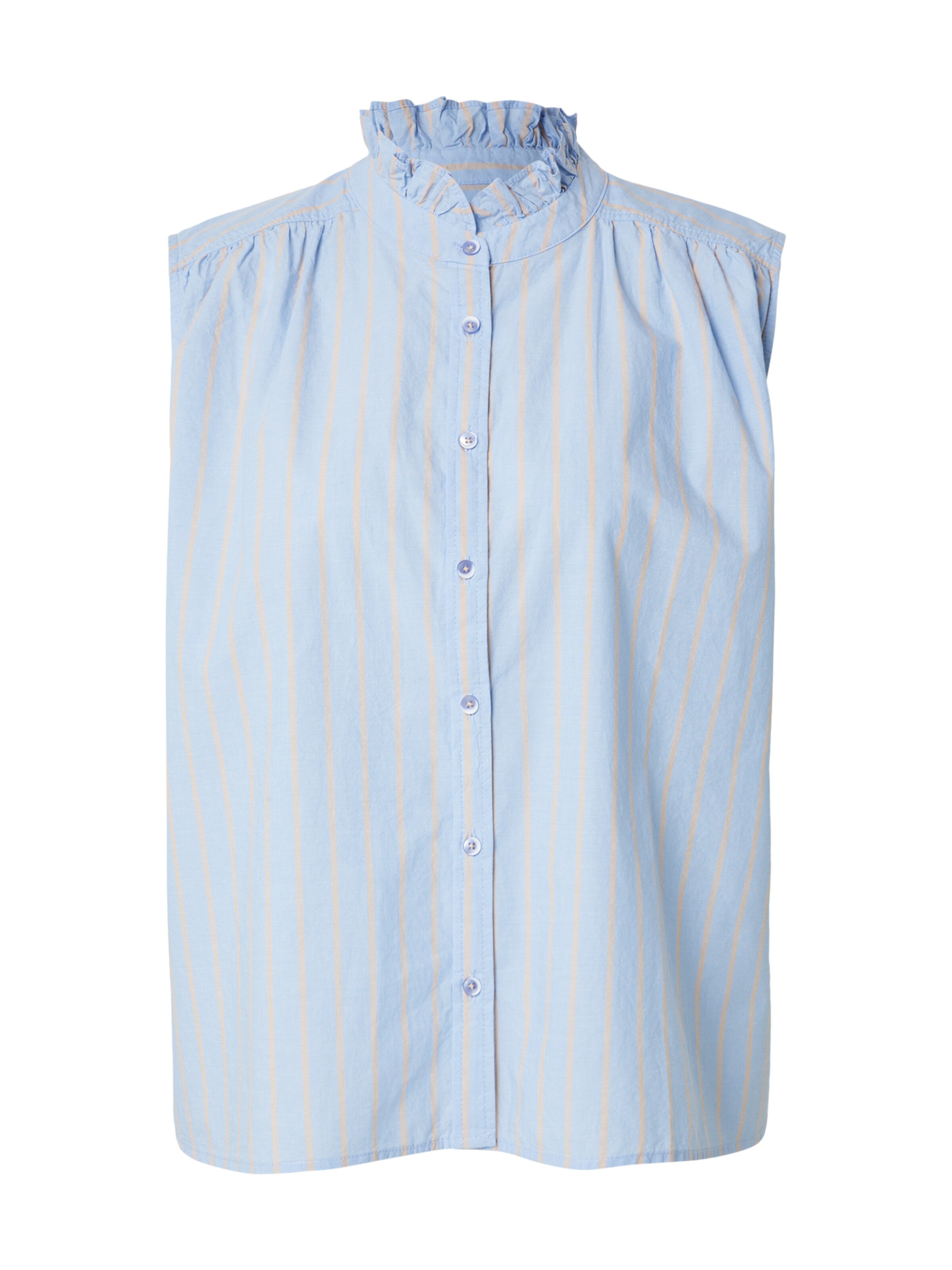 Emily Van Den Bergh Chemisier en sable / bleu clair, Vue avec produit