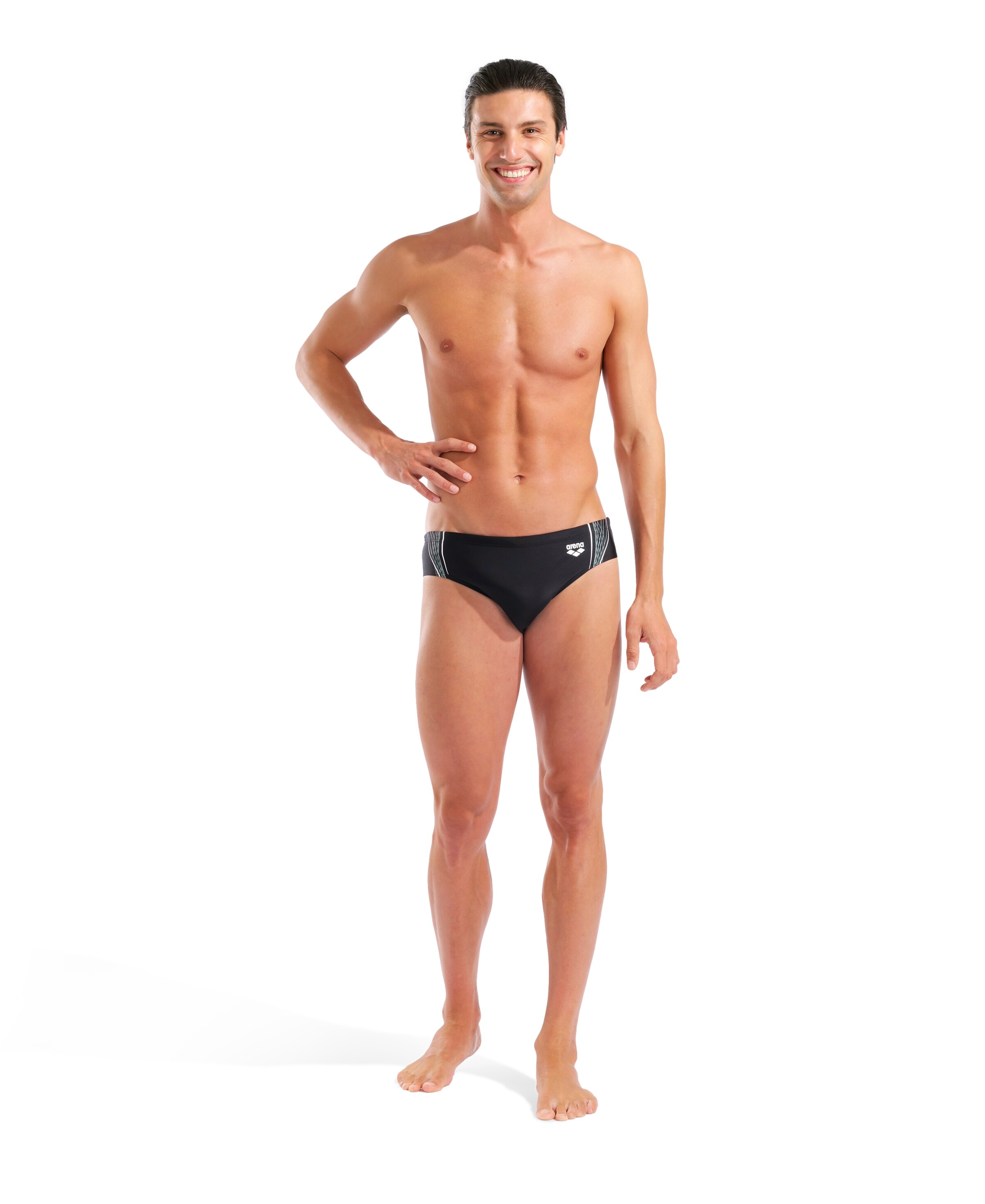 ARENA Athletic Swim Trunks in Black