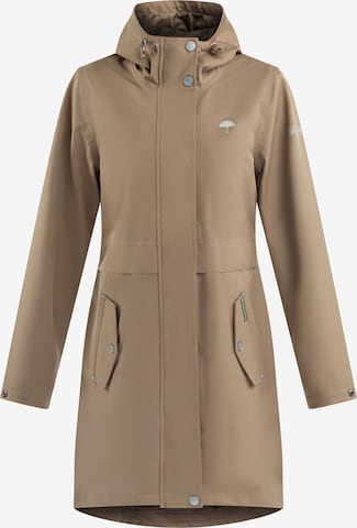 Manteau fonctionnel 'Yuka' Schmuddelwedda en beige : devant