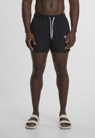 MT Men Badeshorts 'Palms Club' in Schwarz: Vorderseite