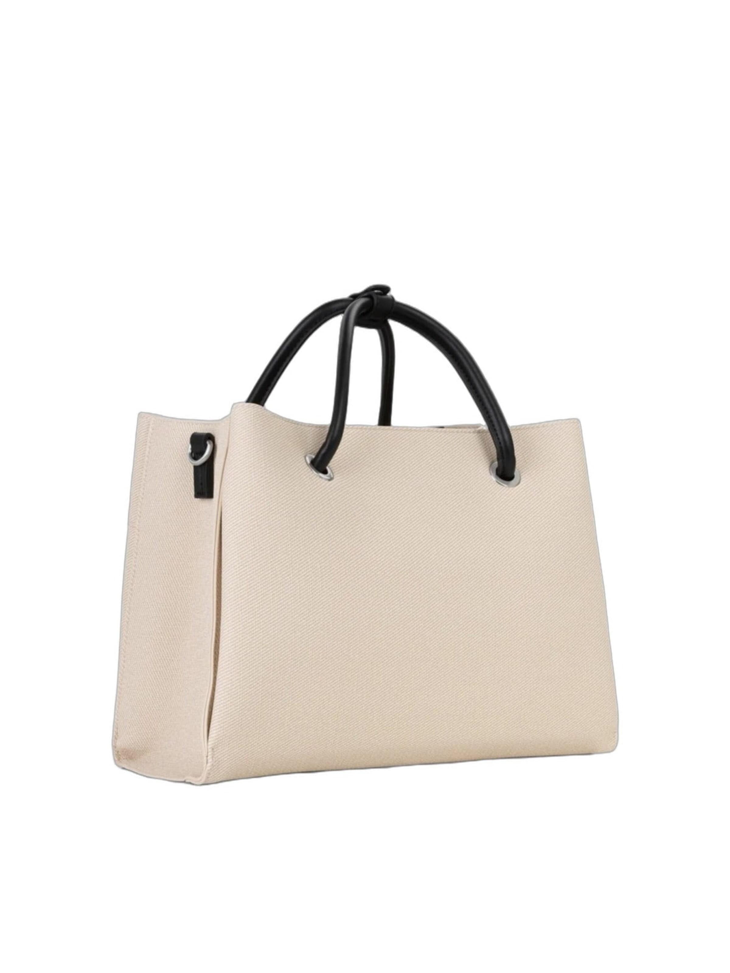 VALENTINO Shopper 'Valentino Sac Cabas Alexia Summer Noir Femme Naturale/Nero' - Biela