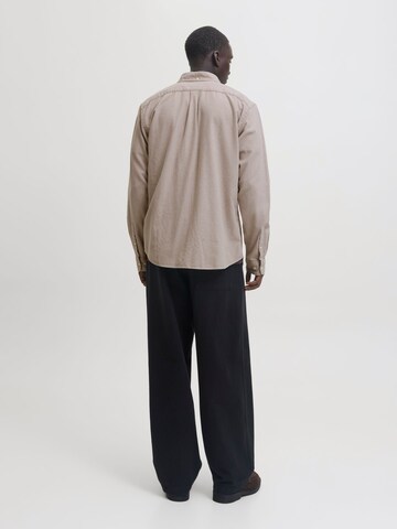 Jack & Jones Premium Regular fit Button Up Shirt 'JPRBLUBarkley' in Beige