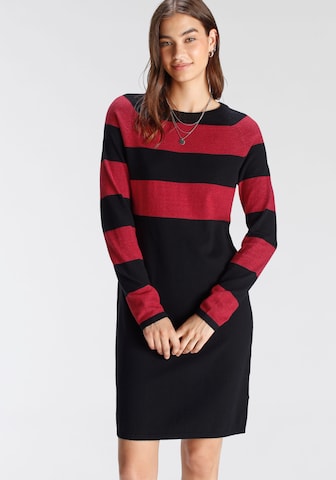 TAMARIS Knitted dress 'Otto ' in Black: front